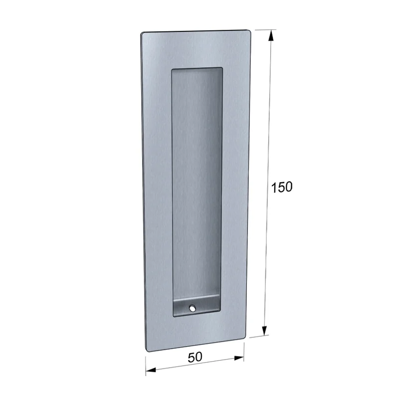 ΧΟΥΦΤΑ ΣΥΡΟΜΕΝΗΣ ΠΟΡΤΑΣ 150x50 mm / ΙΝΟΞ ΜΑΤ